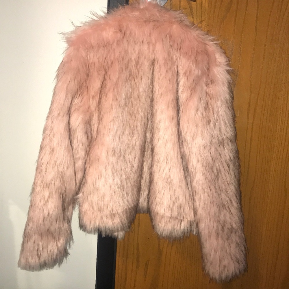 Fernanda Fur Coat- Pink - Picture 3 of 4